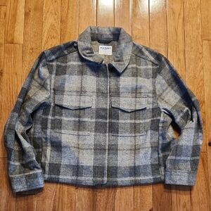 Old Navy Gray Checkered Jacket Size Xl